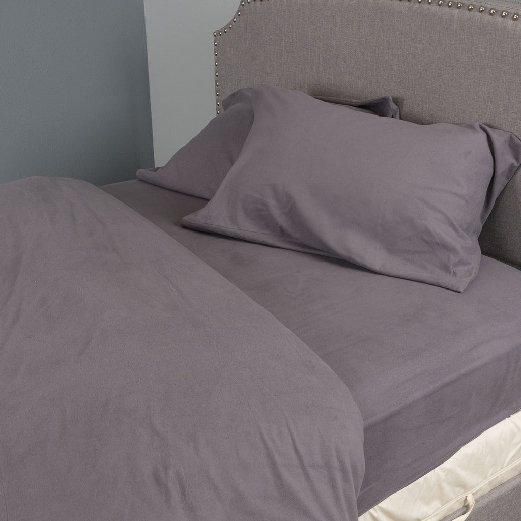 Velvet Flannel Sheet Set - Ash Bed Image